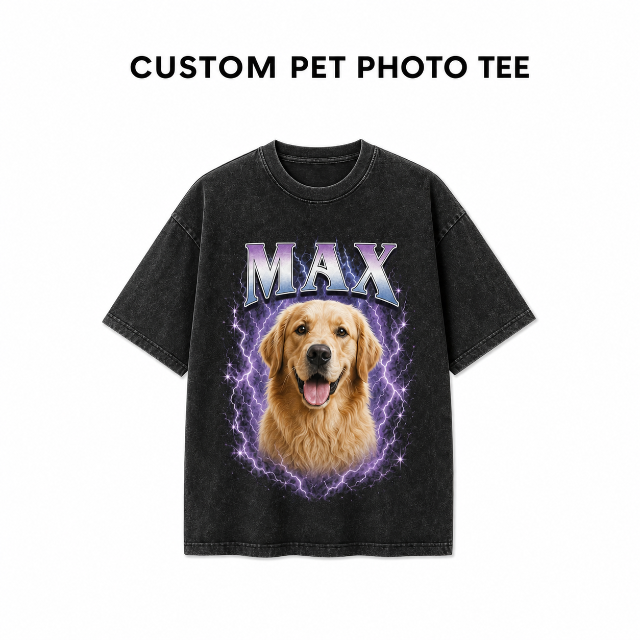 Custom pet photo tee main image with one dog