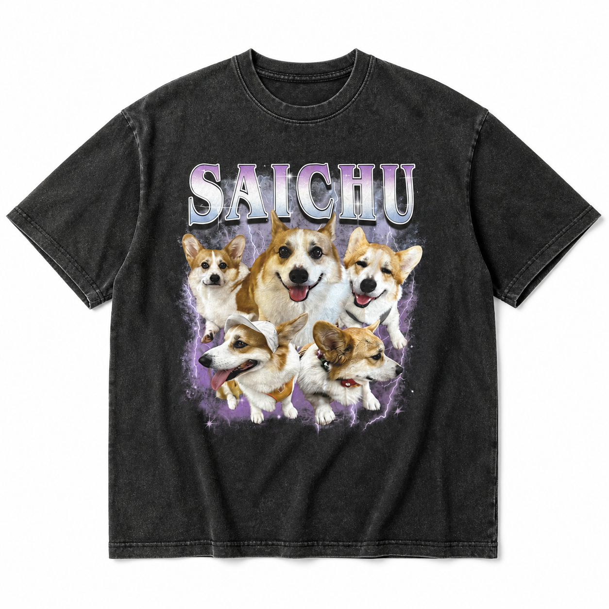 Custom pet photo tee white background product image